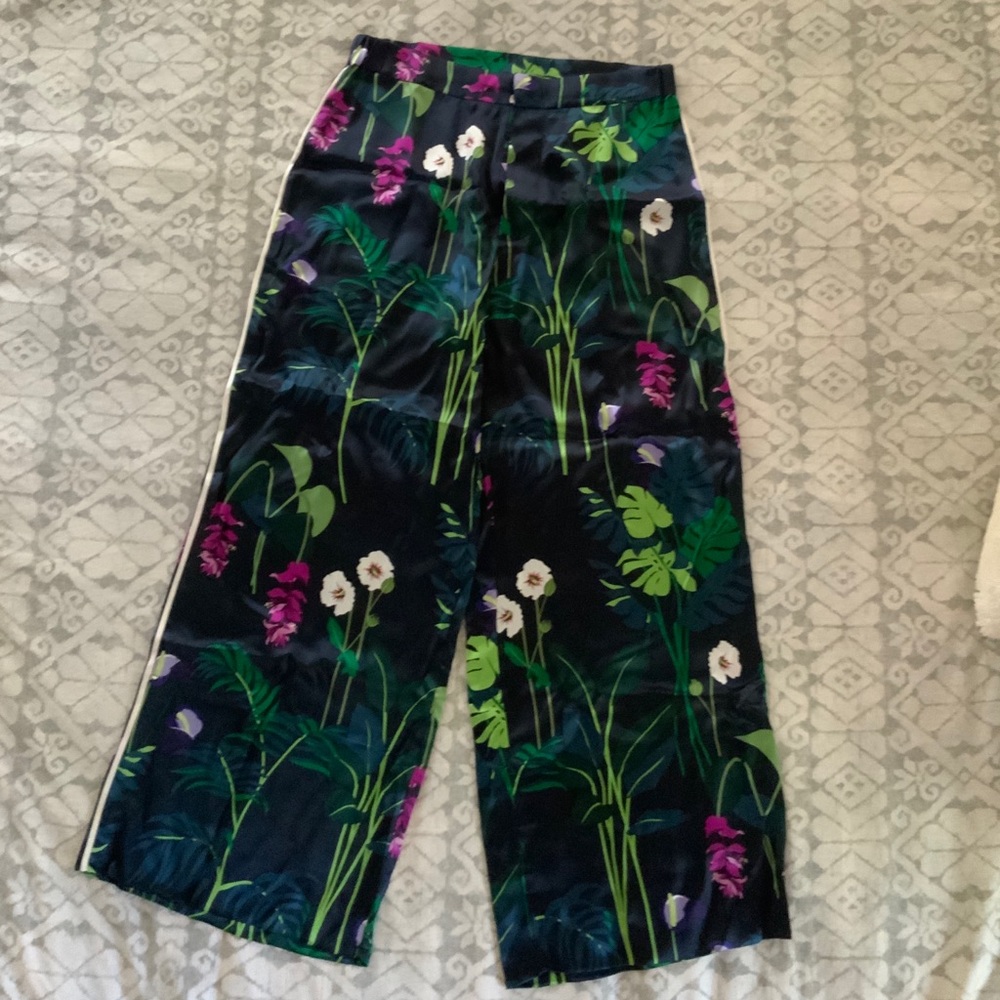 Olivia von Halle silk pj pants Lila gene floral